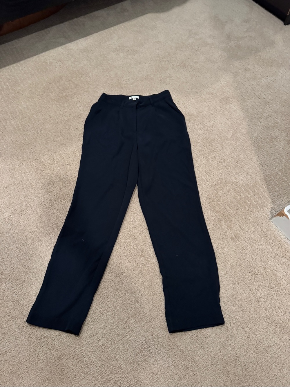 Women navy blue Dress Pants max studio - Classic Straight Leg XS